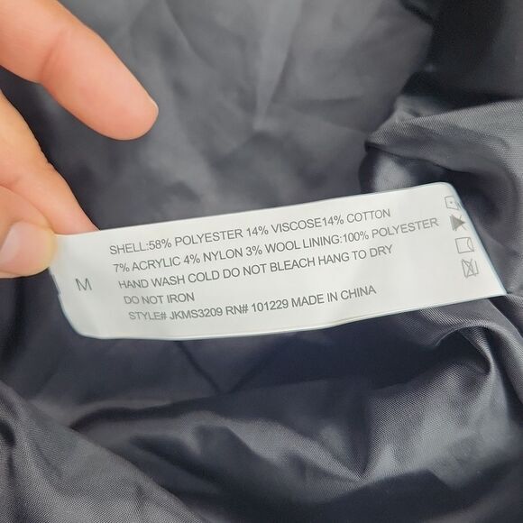 Jade & Ivory 26 International NWT Double Breasted Houndstooth Blazer Peacoat M - Picture 7 of 10